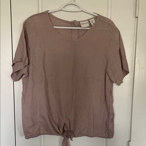 Rachel Zoe Brown Boxy Tie Front Blouse